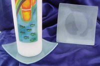 Eckiger Glasteller "gefrostet",&nbsp;