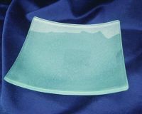 Eckiger Glasteller "gefrostet",&nbsp;